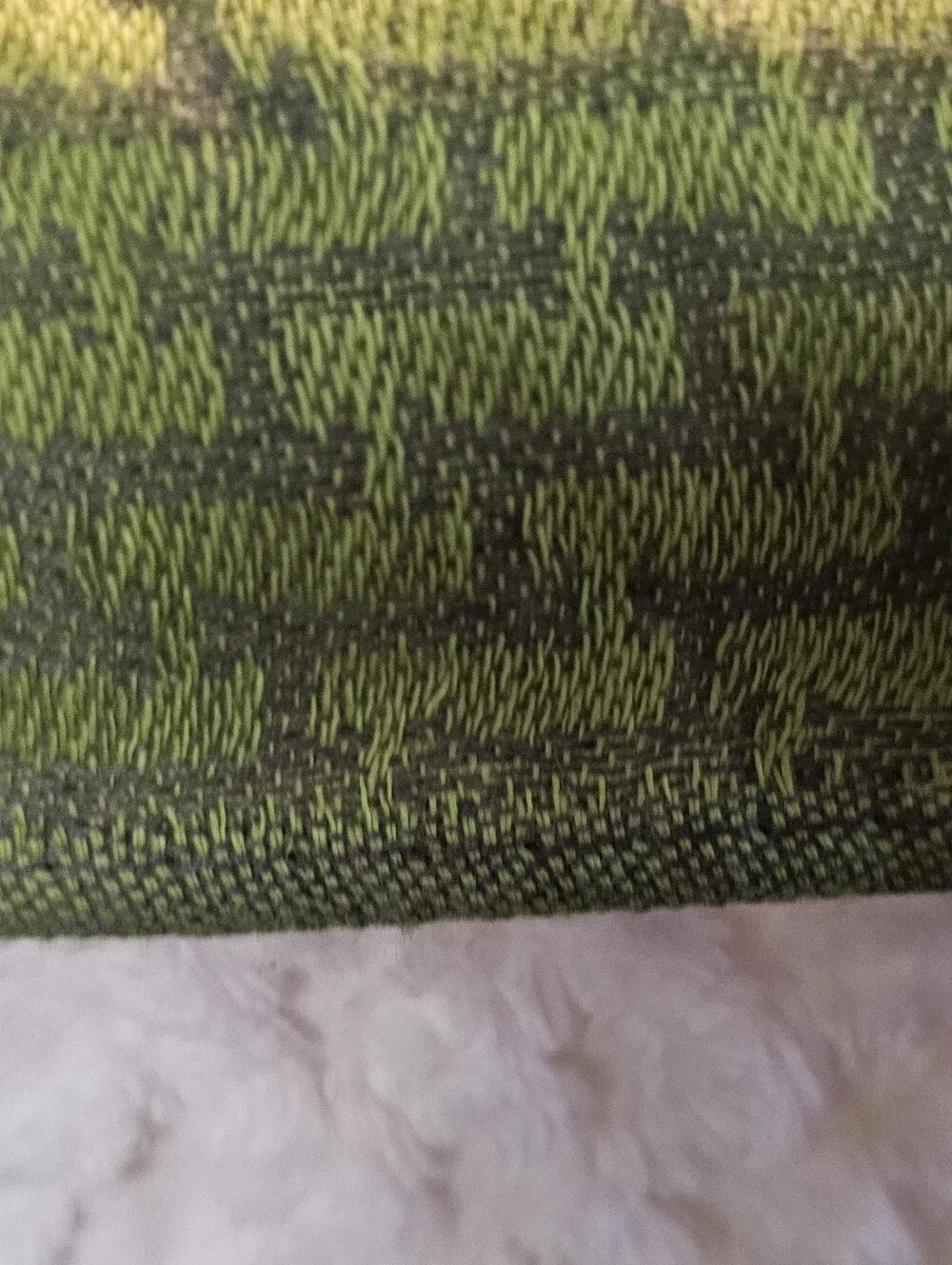 Olive Green Hermès Libris Cashmere & Silk Jacquard Scarf/Stole